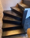 Habillage d'un escalier béton, marches et contremarches en acier — Vic-la-Gardiole